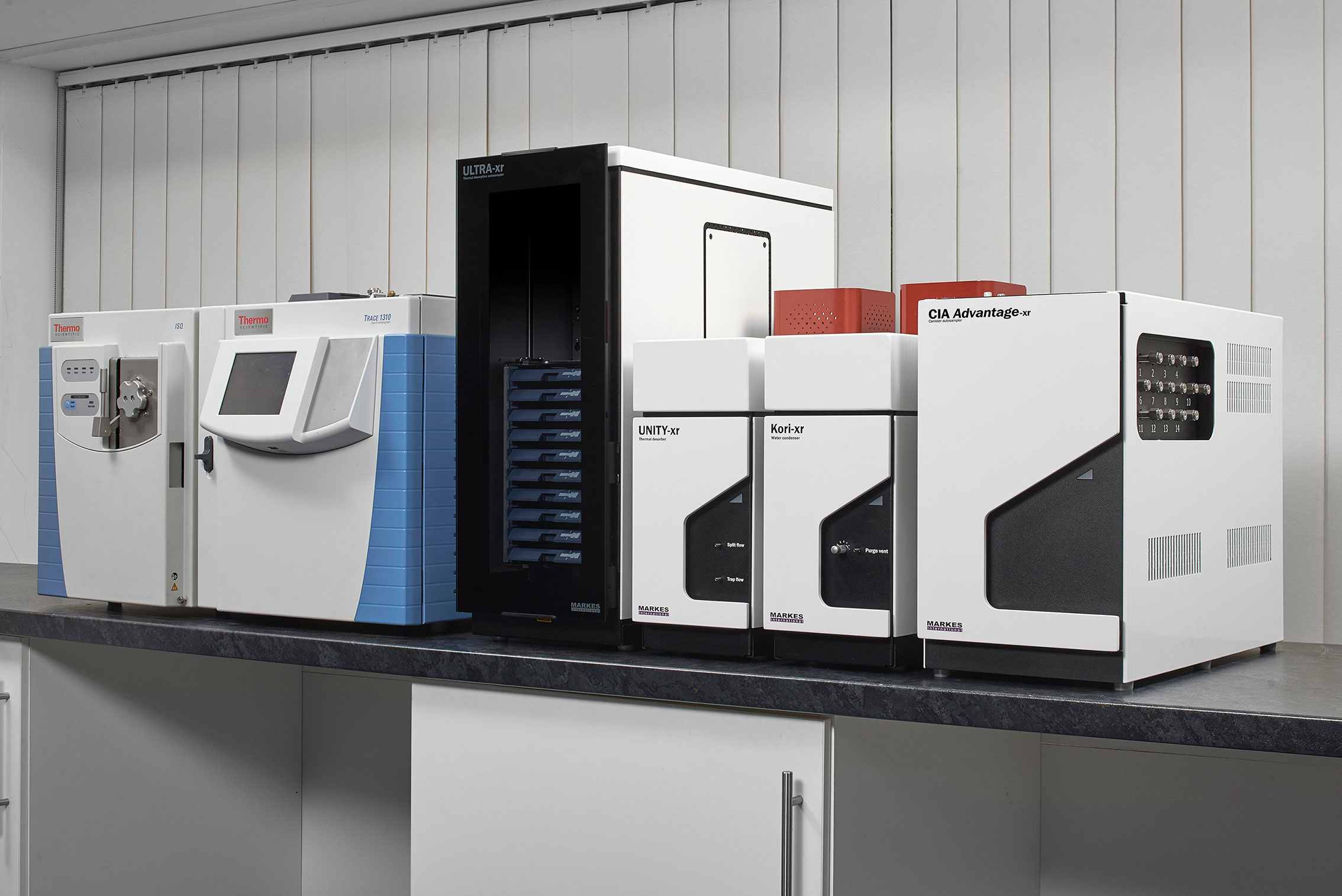 UNITY Xr ULTRA Xr Kori Xr CIA Advantage Xr Thermo GC (In Lab) From Right