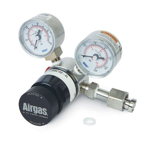Regulator- high purity- for gas cylinder, 0-100 psig- 1/4" NPT connection Image